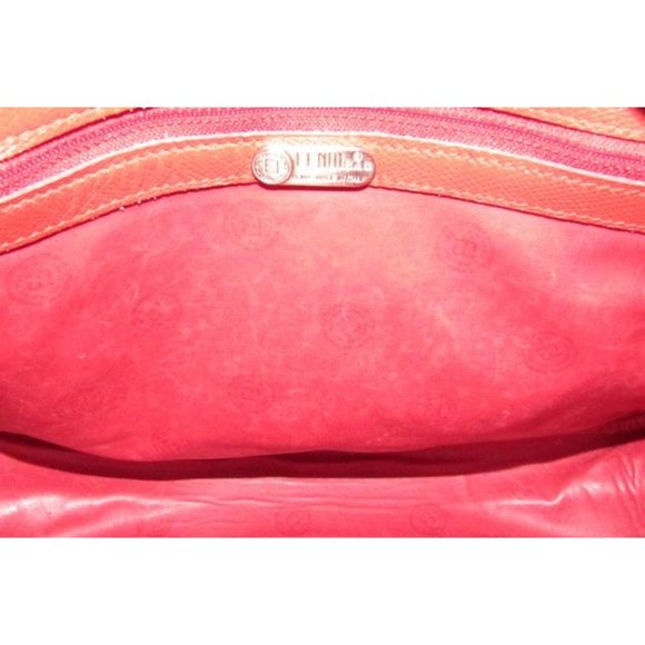 Fendi Early Sas True Red Satchcel Small F Or Zucchino Logo Print Coated Canvas - Picture 3 of 12